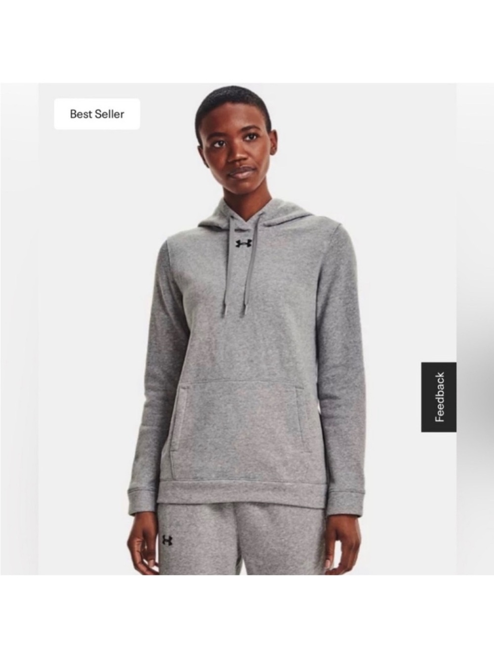 Under Armour Women’s Gray Fleece Pullover Hoodie